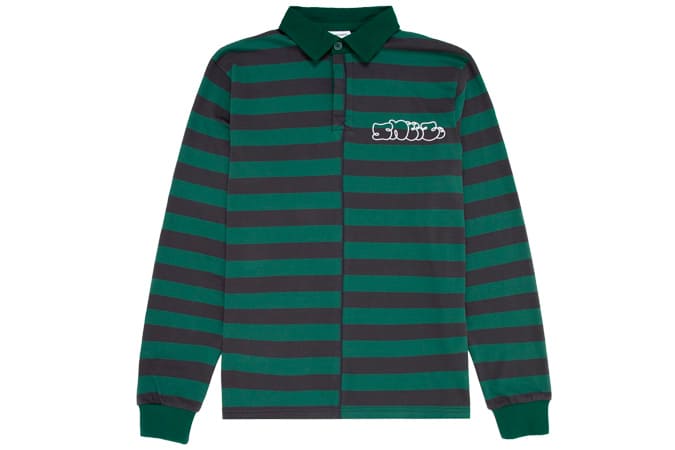 SNEEZE MAGAZINE X TRÈS BIEN Offset Rugby Shirt Green
