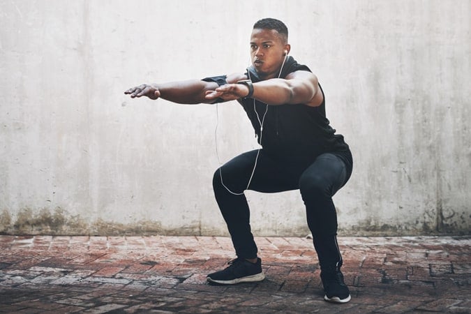 Man Squatting