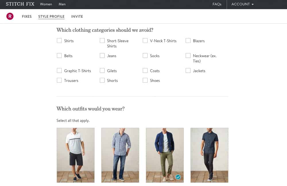 Stitch Fix Website
