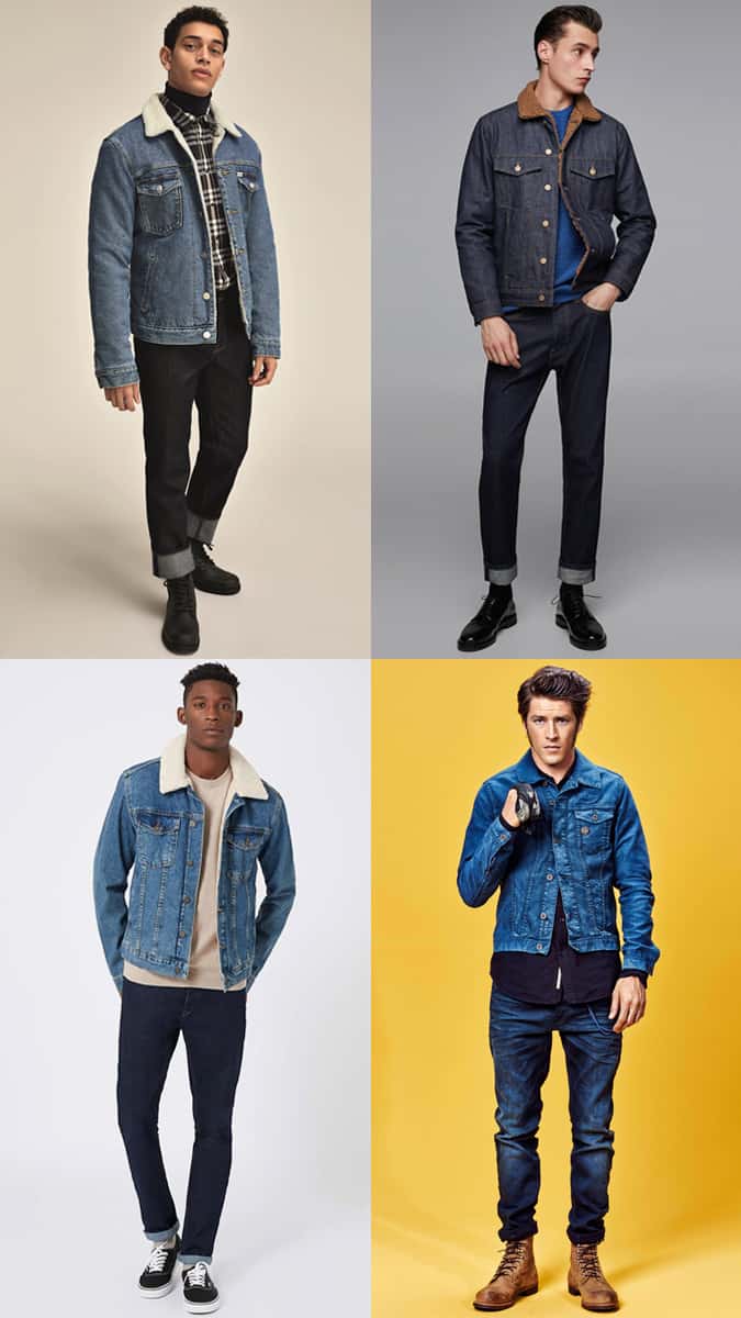 how to wear a denim jacket with indigo jeans