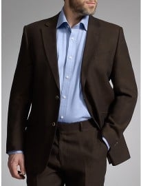 John Lewis Classic Linen Suit Chocolate