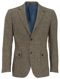John Lewis & Co. Tweed Workwear Blazer Natural