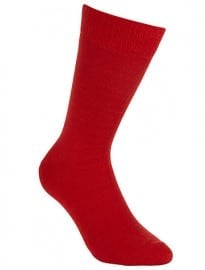 John Lewis Made In England Merino Socks Red