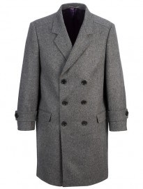 Paul Costelloe Flannel Overcoat Grey