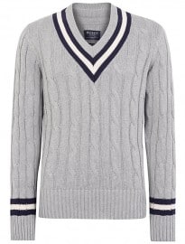 Hackett London Cricket Jumper Grey
