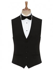 Daniel Hechter Dinner Suit Wool Waistcoat Black