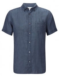 John Lewis Fine Stripe Short Sleeve Linen Shirt