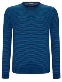 John Smedley Emerson Merino Wool Jumper Shadow Blue