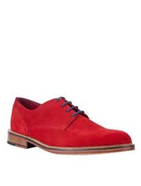 John Lewis & Co. Dorset Suede Derby Shoes red