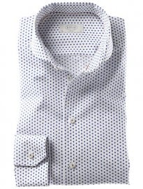 Eton Dot Print Long Sleeve Shirt Blue/white