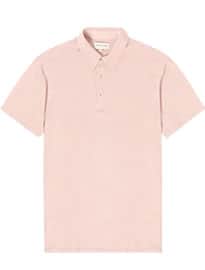 Jigsaw Slub Cotton Short Sleeve Polo Shirt Dusky Pink