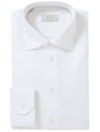 Eton Plain Long Sleeve Shirt White