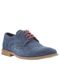 Bertie Aston 2 Suede Brogue Derby Shoes navy