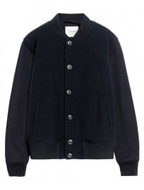 Jigsaw Jersey Twill Bomber Jacket Ink
