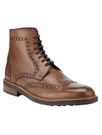 John Lewis & Co. Durham Leather Brogue Boots Brown