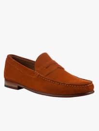 John Lewis Lloyd Suede Penny Loafers Clementine