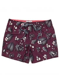 Ted Baker Neilboo Printed Swim Shorts Dark Red