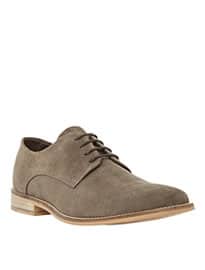 Dune Bambino Perforated Suede Derby Shoes Grey