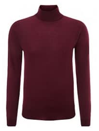 John Smedley Richards Merino Wool Roll Neck Jumper Port
