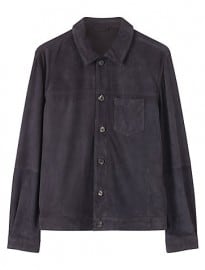 Jigsaw Suede Trucker Jacket Steel
