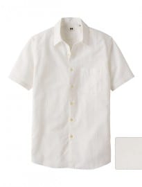 Uniqlo Men Cotton Linen Short Sleeve Shirt