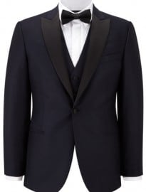 Austin Reed Navy Peak Lapel Dresswear Jacket