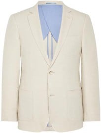 Austin Reed Regular Fit Stone Cotton Linen Jacket
