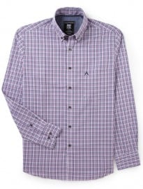 Austin Reed Long Sleeve Tattershall Check Oxford Shirt