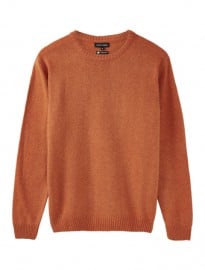 Austin Reed Burnt Orange Lambswool Crew Neck Jumper