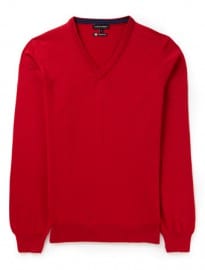 Austin Reed Red Cotton V-neck