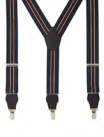 Austin Reed Navy/burgundy Stripe Braces