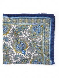 Austin Reed Viyella Yellow/blue Floral Pocket Square