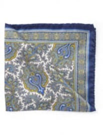 Austin Reed Viyella Yellow/blue Floral Pocket Square