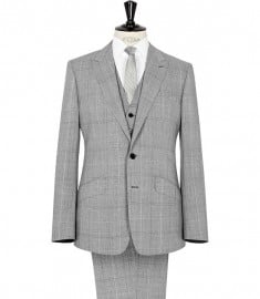 Reiss Naples Three Piece Check Suit Grey