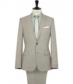 Reiss Riva Two Button Textured Suit Light Grey
