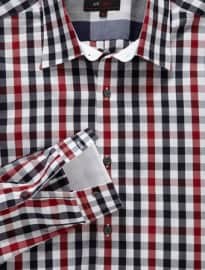Austin Reed Ar Red Red And Navy Gingham Shirt