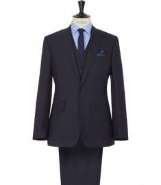 Reiss Napolean Three Piece Suit With Subtle Check Charcoal