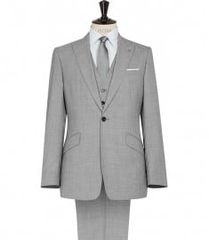 Reiss Garda Peak Lapel Three-piece Suit Grey