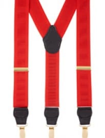 Austin Reed Red Leather Clip Braces