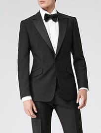 Reiss Mayfair Peak Lapel Tuxedo Black