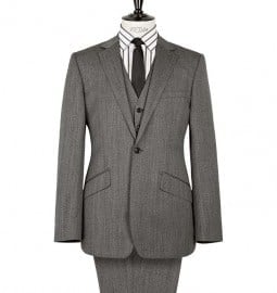 Reiss Riley Two Button Single Breasted Suit Grey