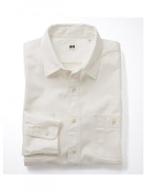 Uniqlo Men Chambray Long Sleeve Shirt A