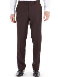 Burton Burgundy Slim Fit Suit Trousers