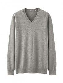 Uniqlo Men Cotton V Neck Sweater
