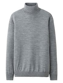 Uniqlo Men Extra Fine Merino Polo Neck Sweater