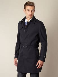 Designer Navy Aberdeen Cotton Mac