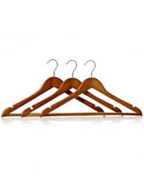 Osborne Gentlemens Attire Pack Of Three Wooden Coat Hangers