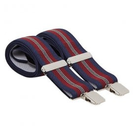 Osborne Wine And Navy Striped Braces