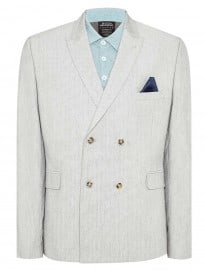 Burton Light Grey Double Breasted Blazer