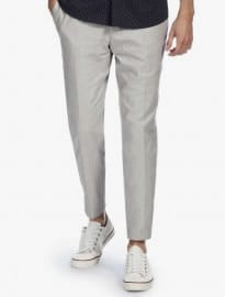 Burton Light Grey Slim Fit Ankle Grazer Trousers